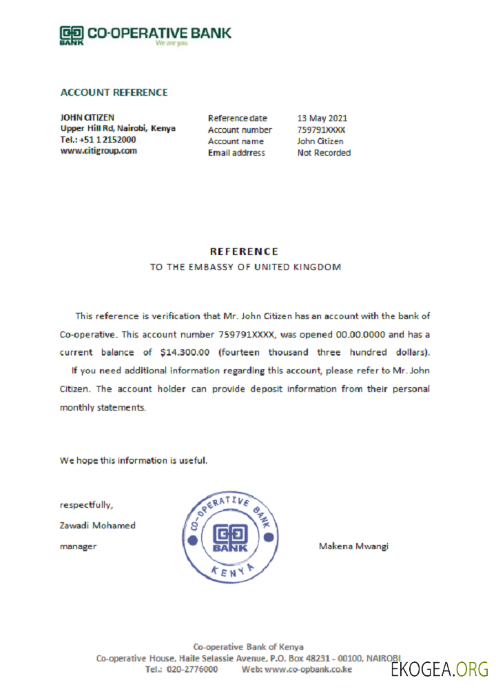 Kenya , Co , operative , reference